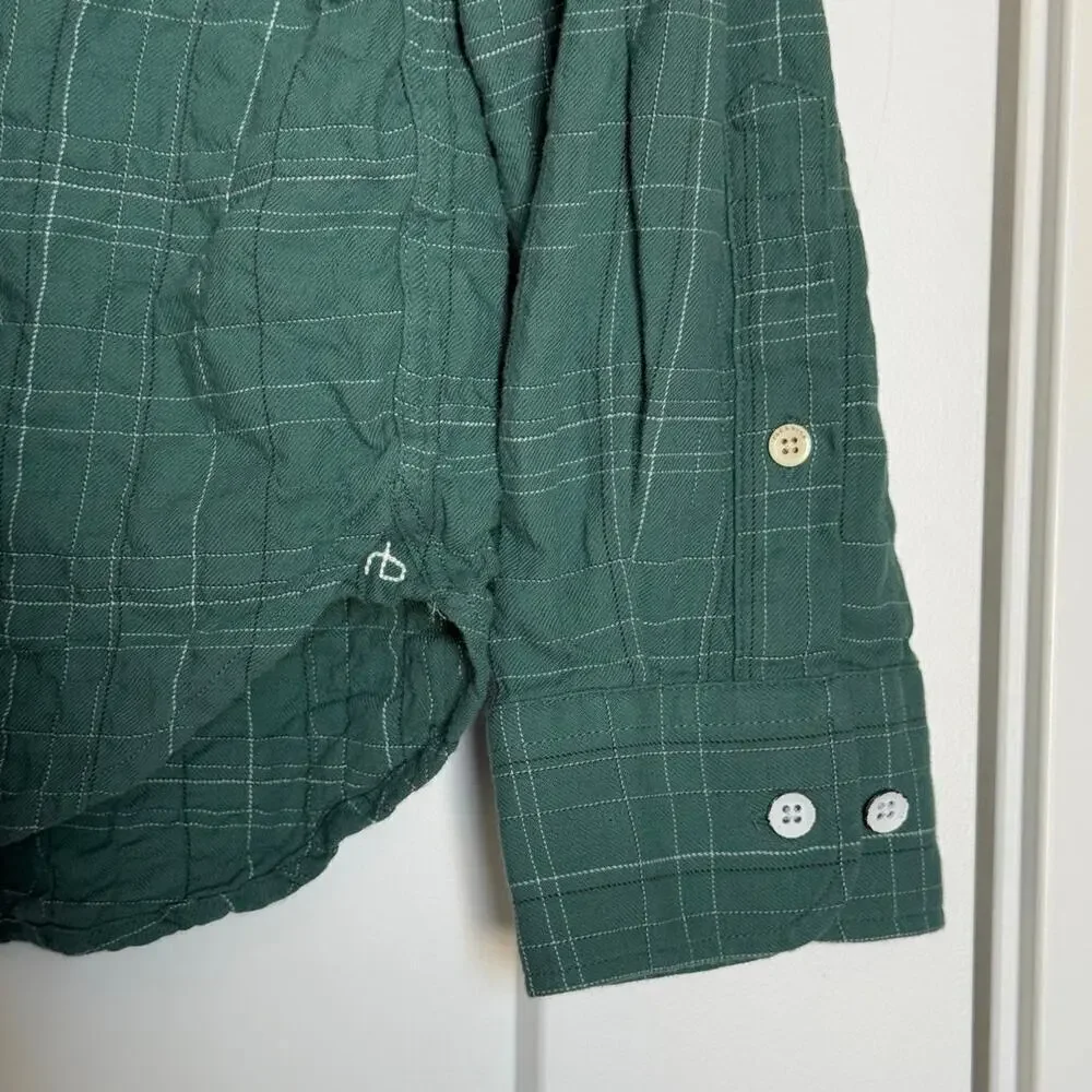 RAG & BONE Mens Gus Checked Cotton-Blend Flannel Shirt Size XL